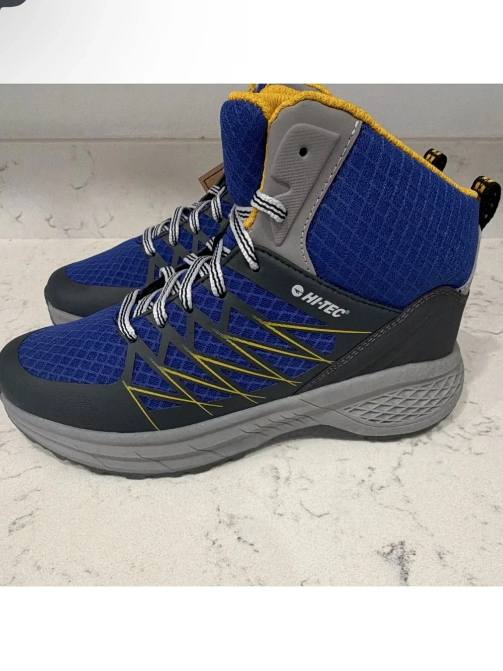 Hi-Tec Demolisher Mid Men's Hiking Boots Blue/Gray/Yellow US 8 M CH80046M-DM
